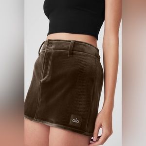 Alo Yoga Velour Baller Mini Skirt